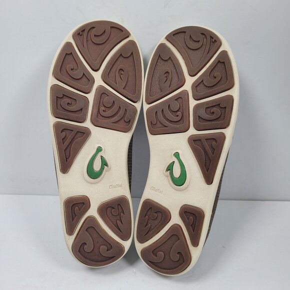 Olukai Men's Brown & Green Mesh Slip-On Casual Shoes 10188-13AP US Size 9 - Picture 5 of 8